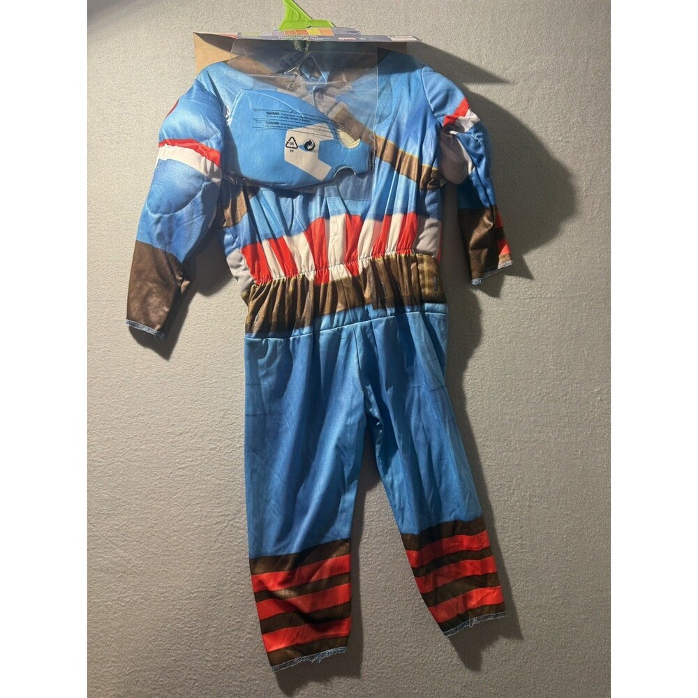 Marvel Captain America Padded Muscle Chest Costume Set w/ Mask Sz 2T + shield - Picture 4 of 7